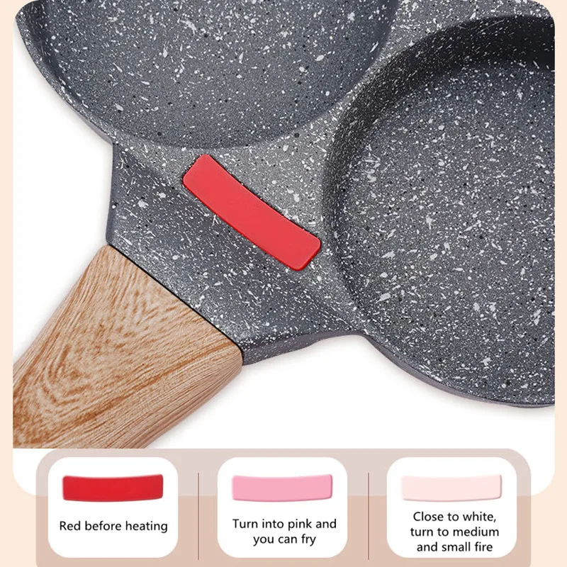 

Aluminum Alloy Wooden Handle Non-Stick Frying Pan Thickened Omelette Egg Pancake Ham Breakfast Machine Kitchen Cooking Supplies