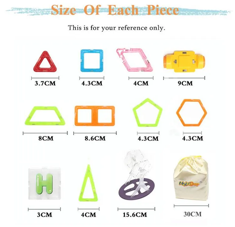 45 шт мини размер Магнитный дизайнерский Строительный набор модель и