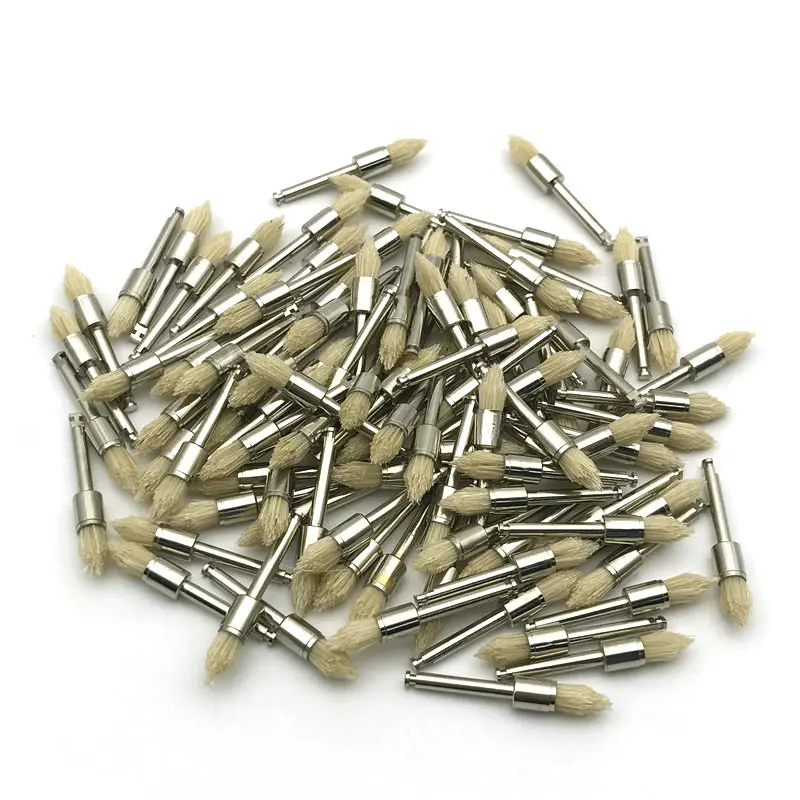 100 шт./кор. одноразовое устройство для полировки зубов зубные щетки с ворсинками