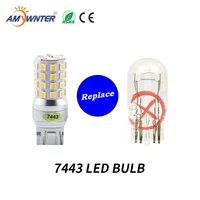 high power auto 12v 7440 t20 led 7443 dual light function w215w turn signal cars warm white yellow amber