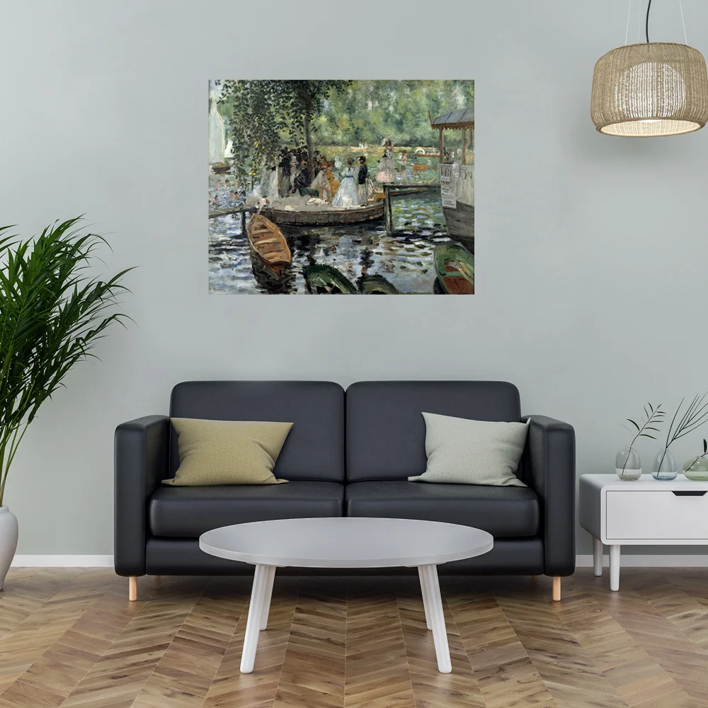 

Bedroom Decor Bathers At La Grenouillere By Claude Monet Canvas Painting Print for Dining Room Kitchen Hallway Wall Decor