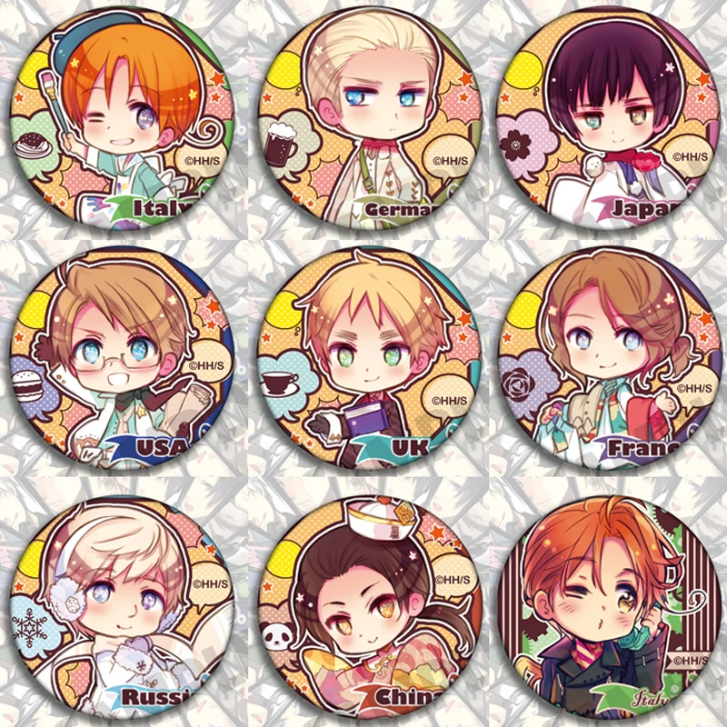 

Значок аниме Hetalia Axis Powers Italia Venechiano Ludwig, 9 шт.