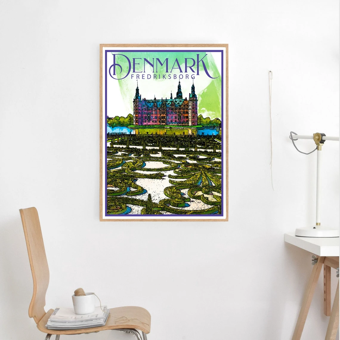 Постер для путешествий в Дании винтажный принт Декор замок настенное искусство