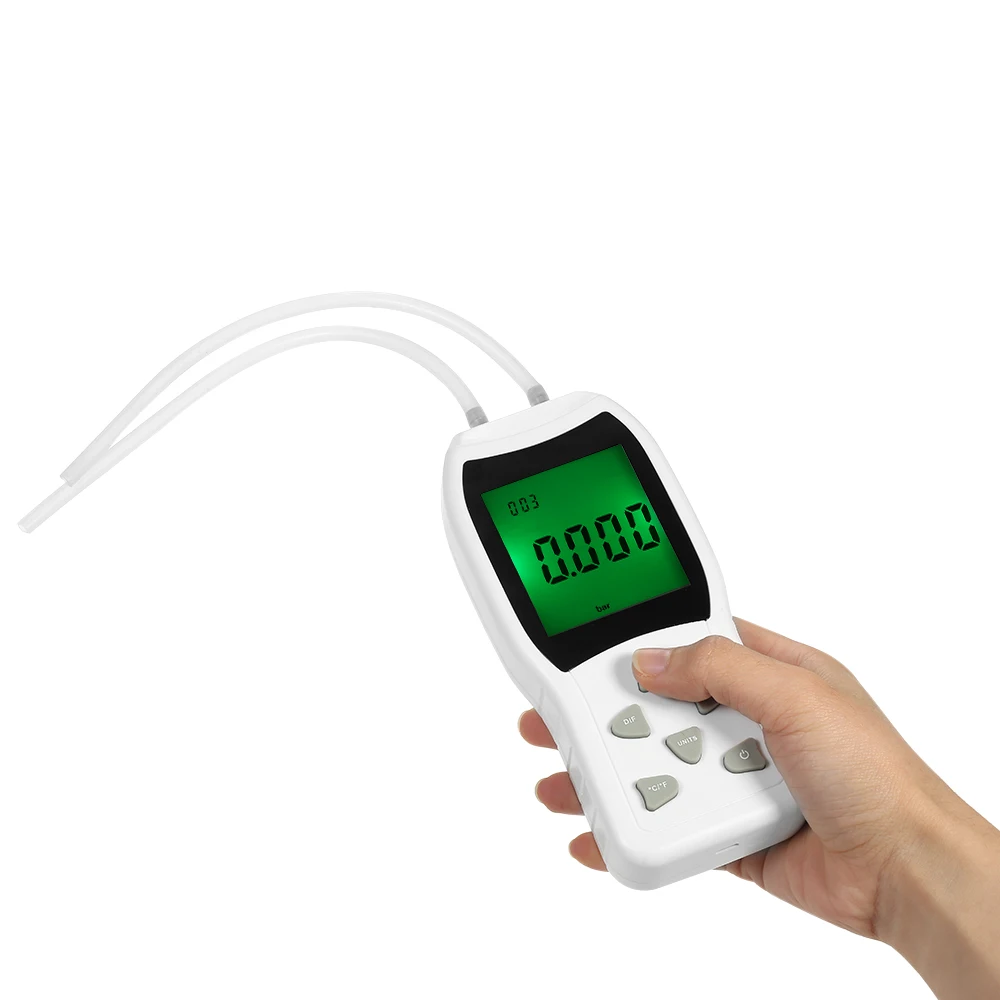 Высокоточный Ручной ЖК цифровой двухпортовый Манометр дифференциальный датчик