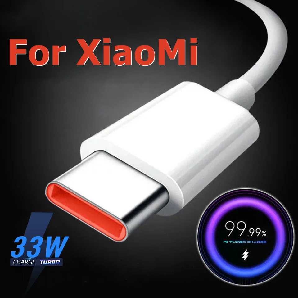 Кабель для зарядки, 33 Вт, с турбонаддувом, для Redmi K40, K30 Pro, USB Type-C, для Xiaomi Mi, Mi 11, 10, 9 Pro, 9Se, CC9 Pro
