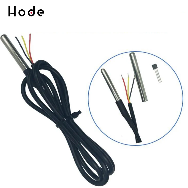 

ds18b20 digital temperature sensor 1 meter waterproof stainless steel temperature probe temperature sensor