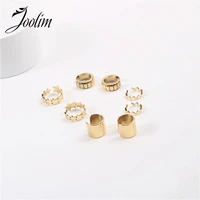 trendy earring pvd gold finish retro style earring stainless steel tarnish free gold jewelry wholesale