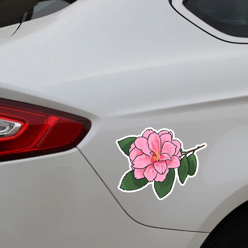 EBdecal милое розовое платье в сетку камелии машина бампер окно стены переводные