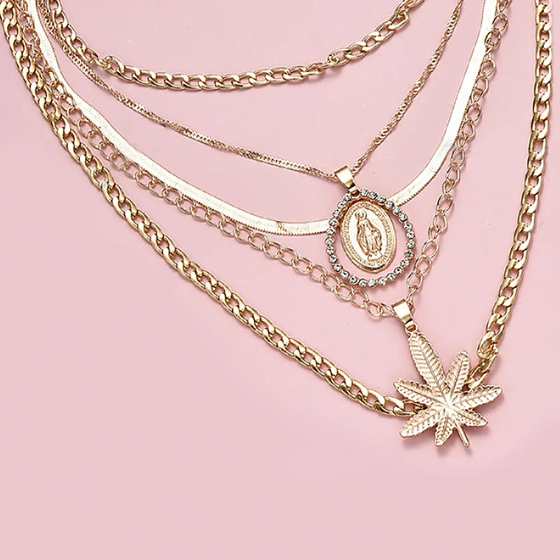 5 шт./компл. очаровательные женские зимние сапоги ожерелья в виде кленового листа