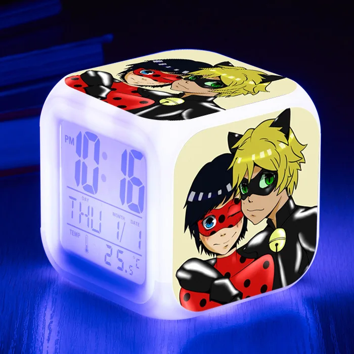 8 Girls Boys Toy Kids Alarm Clock wekker digital Alarm clock Animation Alarm clock wake up light reveil table reloj despertador - Цвет: 8