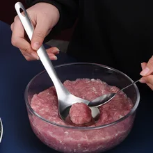 Non-Stick Creative Meatball Maker Spoon Meat Baller with Elliptical Leakage Hole Meat Ball Mold Kitchen Utensil Gadget Meat Tool