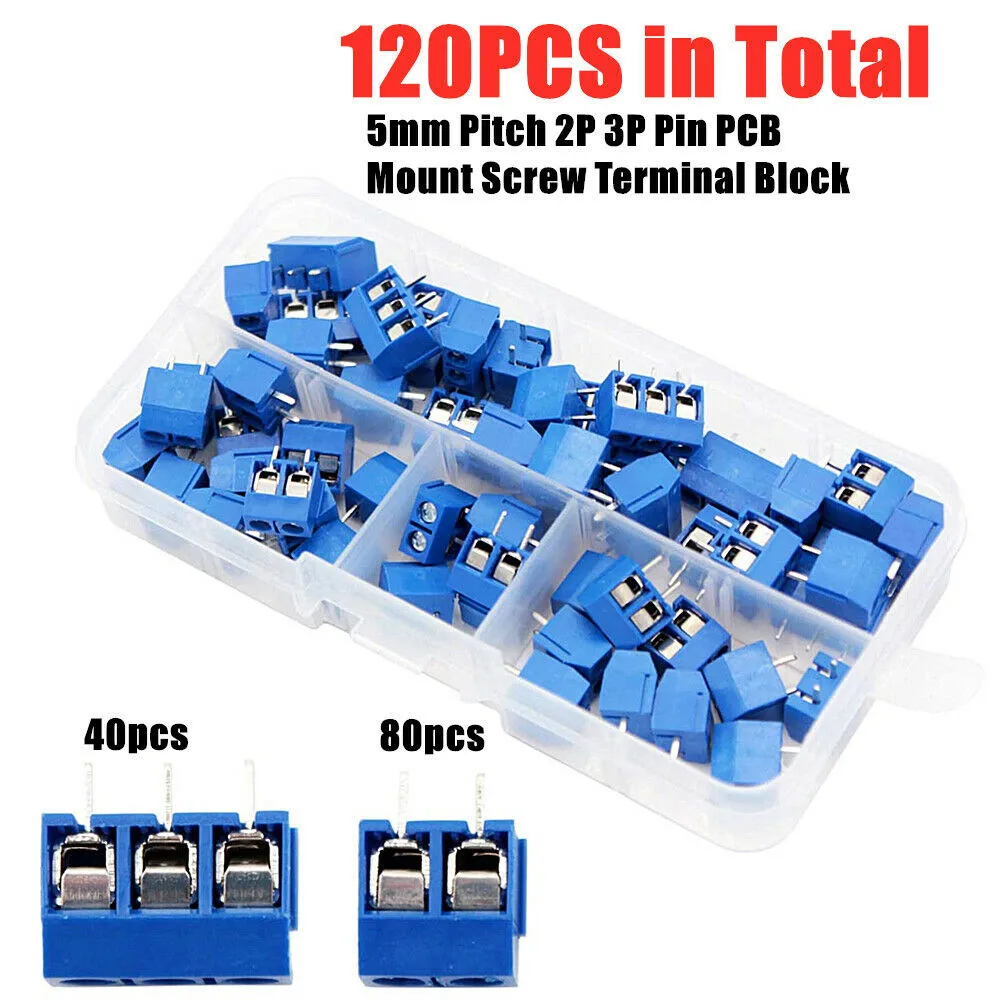 

PCB Screw Parts Terminal Pitch 120pcs 15A 2Pin 300V Accessories Connector