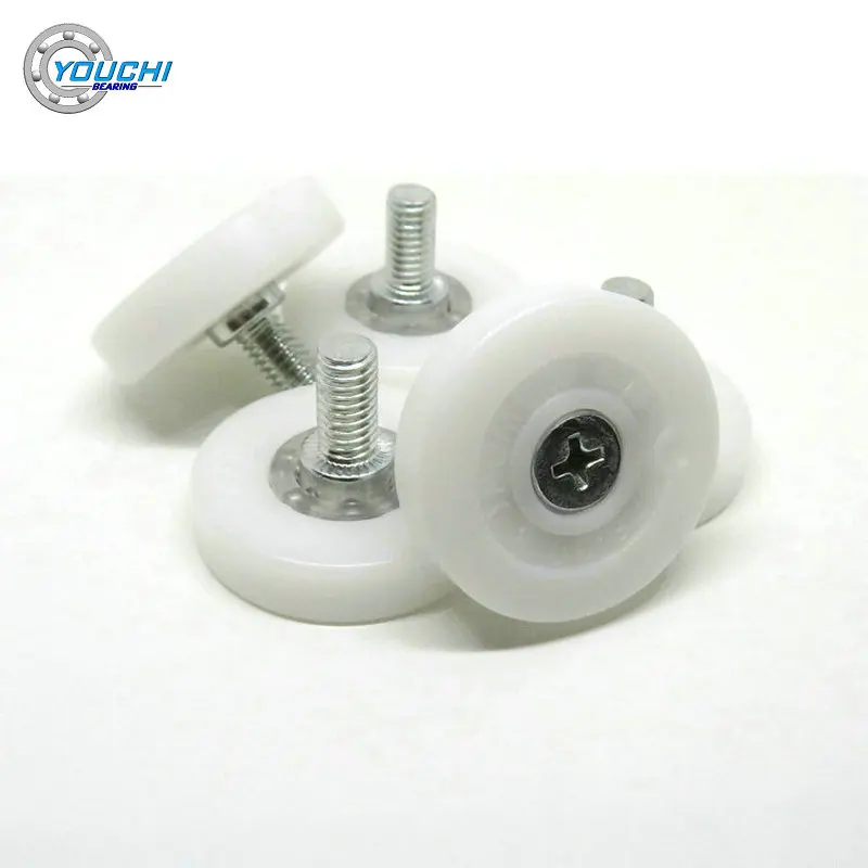 

DR30-C2L12W7M6 OD 30mm M6x12mm Extended Screw POM Plastic Bearing Rollers 30x7xM6 Air Conditioner & Bread Maker Sliding Roller