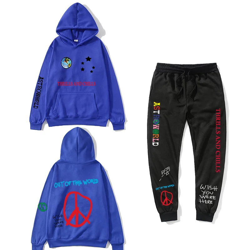 

TRAVIS SCOTT ASTROWORLD hope you are here HOODIES fashion letters ASTROWORLD HOODIE streetwear + pants men's pullover sweatshirt