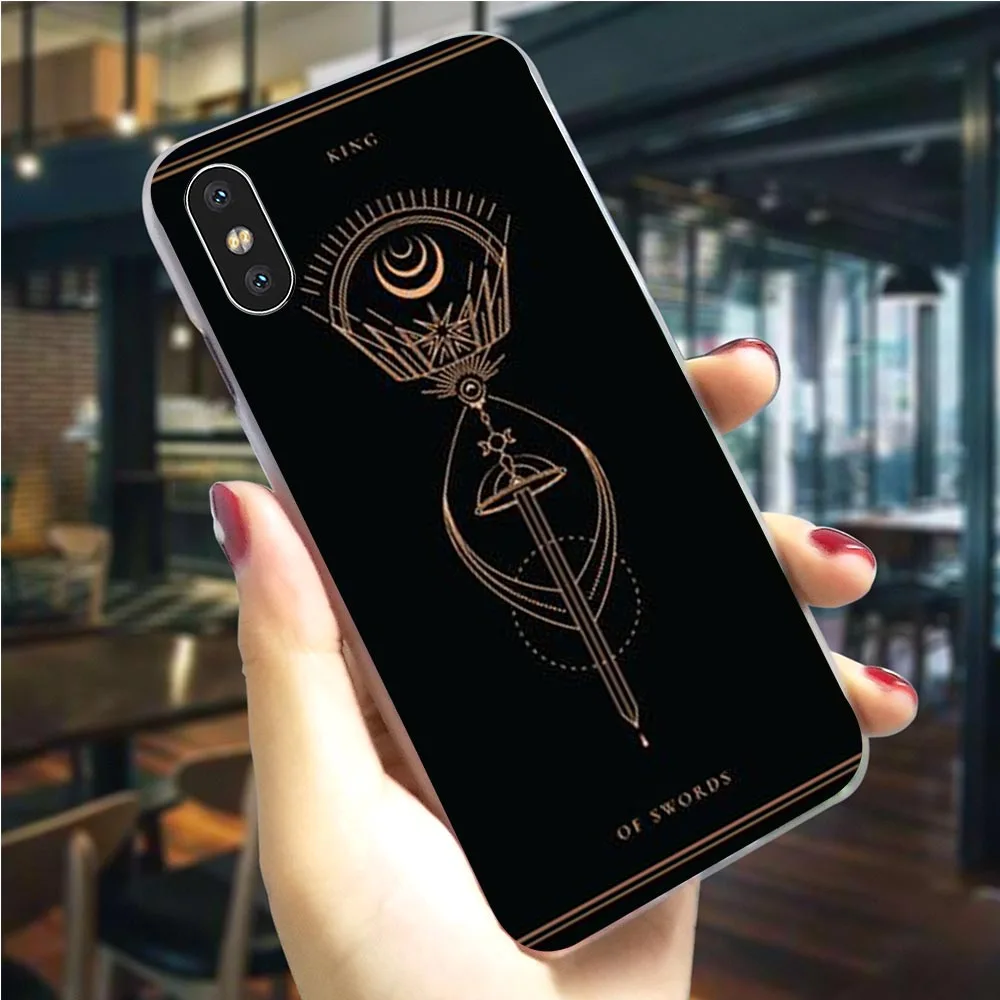 Жесткий чехол для телефона с татуировкой в виде карт Таро iPhone XR Xs Max X 6 6S 8 Plus 7 5S 5 SE 11