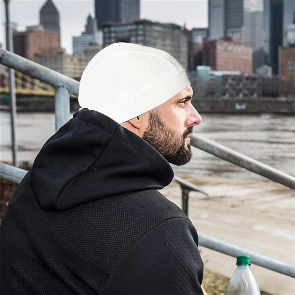 Мужская и женская быстросохнущая шапочка впитывающая пот растягивающаяся