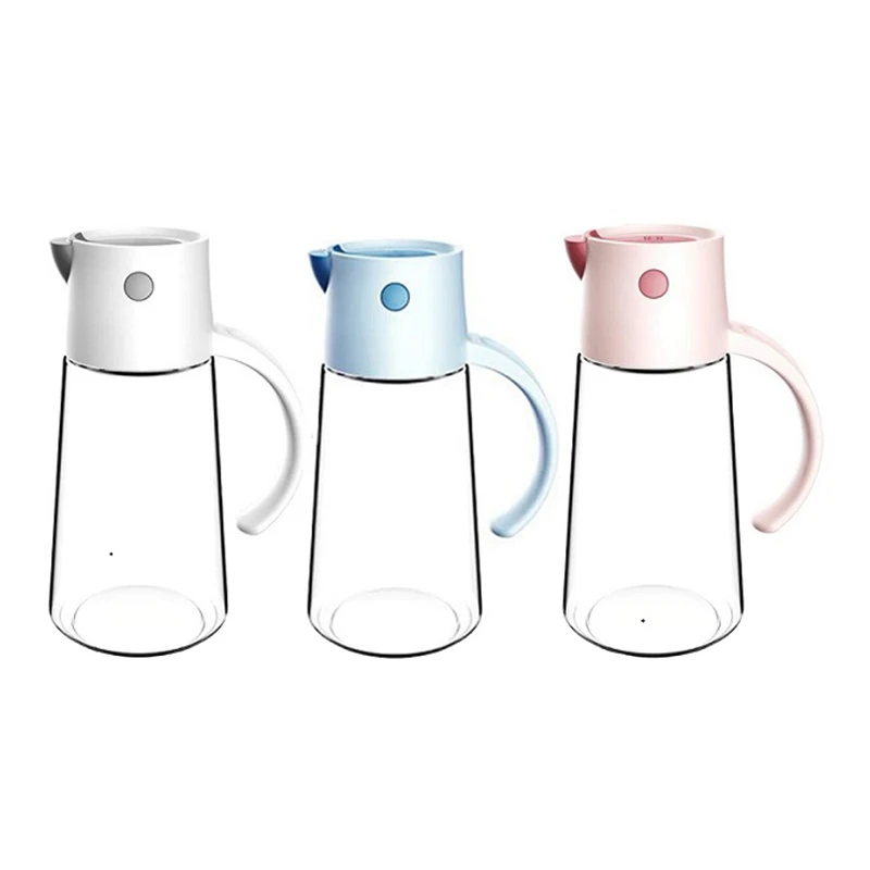 

Automatically Open Lid Oil Bottle Dispenser Glass Leak-Proof Storage Bottle Salad Kitchen Tool Accessorie