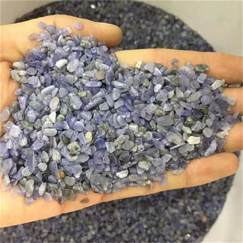 

Gravel natural stones Spiritual healing products Tanzanite quartz loose crystal chips for home decoration