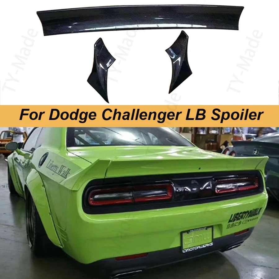Challenger High Quality Carbon fiber/FRP Rear Spoiler Car Tail Wing Decoration For Dodge Challenger 2015 2016 2017 2018 LB Style