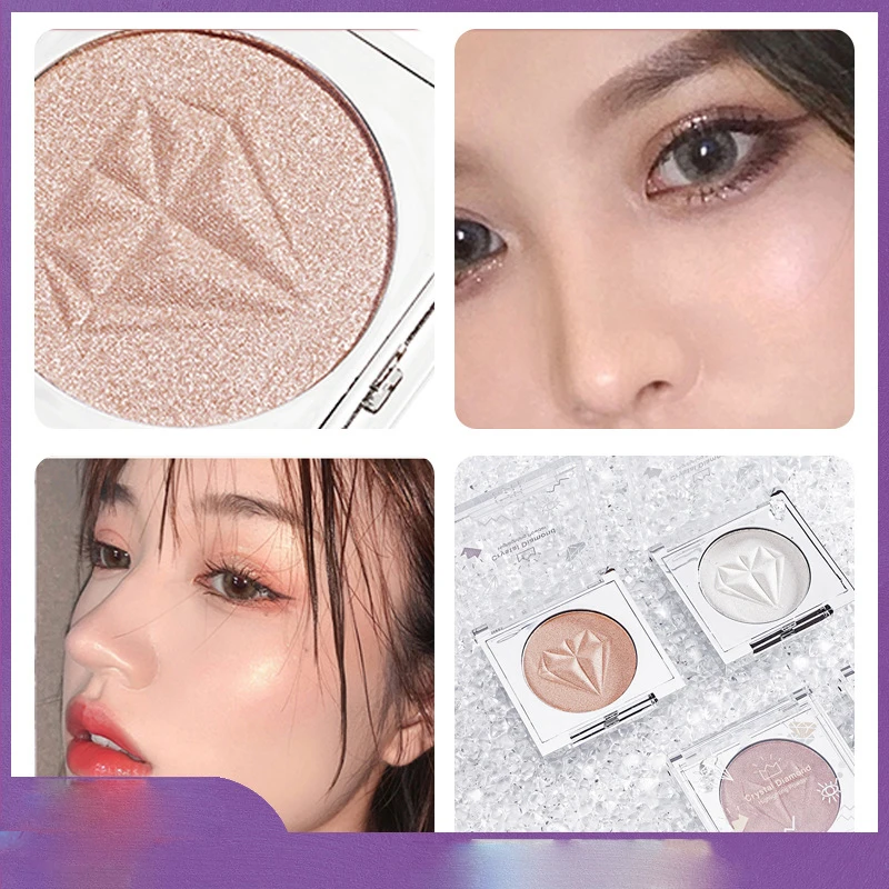 

Face Compact Powde Monochrome High Disc Contouring Powder Glitter Brightening Nose Shadow Makeup Sculptor Foundation Cosmetics