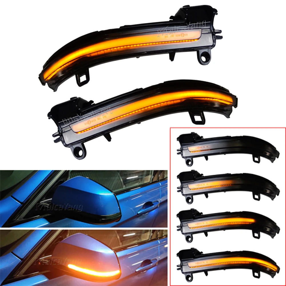 2x светодиодные динамические поворотники боковые зеркальные лампы