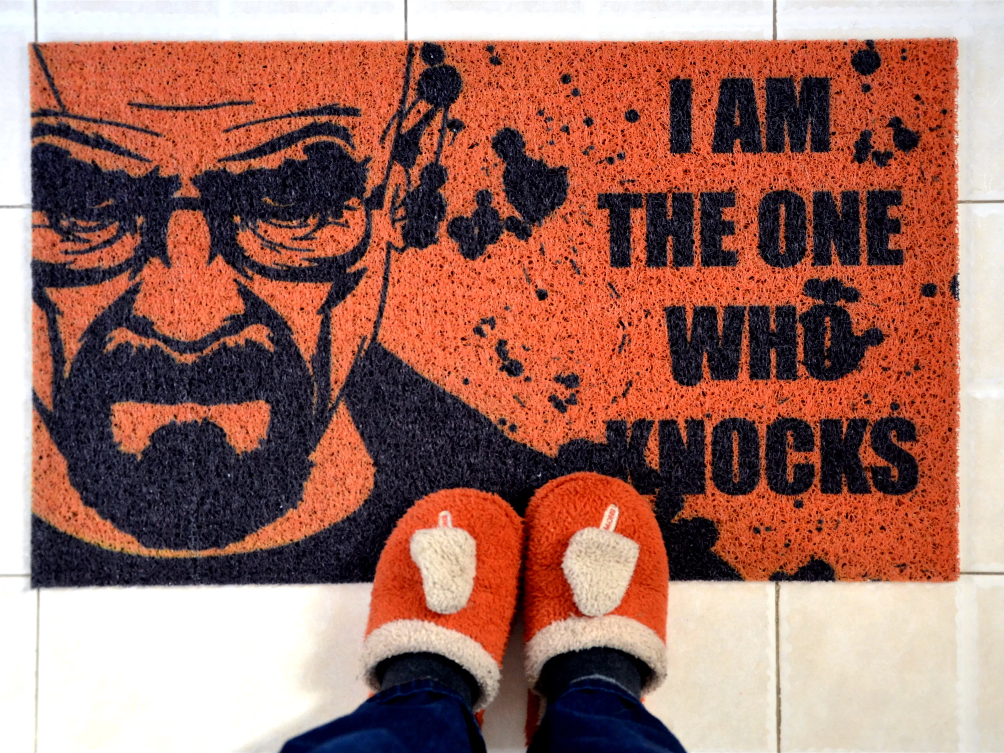

Breaking bad heisenberg i am the one who knocks welcome PVC bath mat 75*45cm