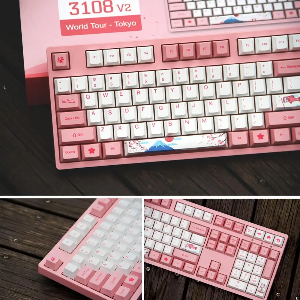 Механическая клавиатура мирового тур Токио 114 ключей OEM профиль Dyesub PBT клавиши для
