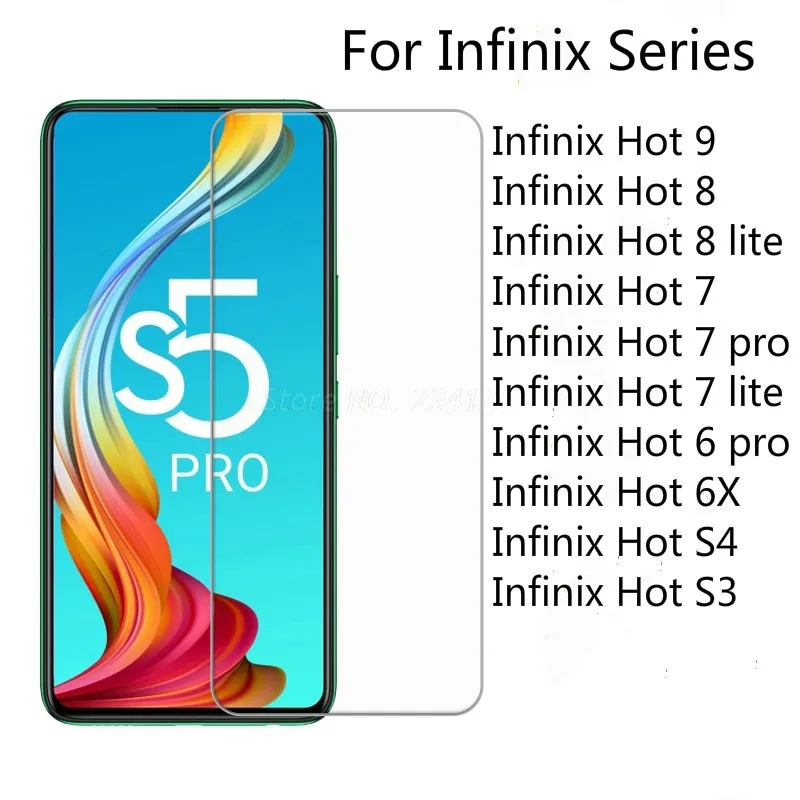2 шт закаленное стекло для Infinix Hot 9 8 7 6 Pro Lite защита экрана 2.5D 9H S3 S4 6X защитная пленка