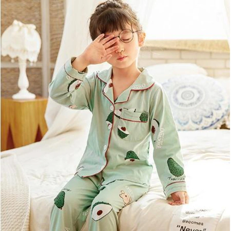 Пижама для мальчиков и девочек хлопковая осенняя в виде животных | Детская одежда