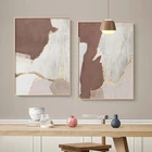 Современная Абстрактная Золотая фольга, насыщенный зеленый, коричневый холст, художественная живопись для гостиной, фотография, настенный постер, домашний декор