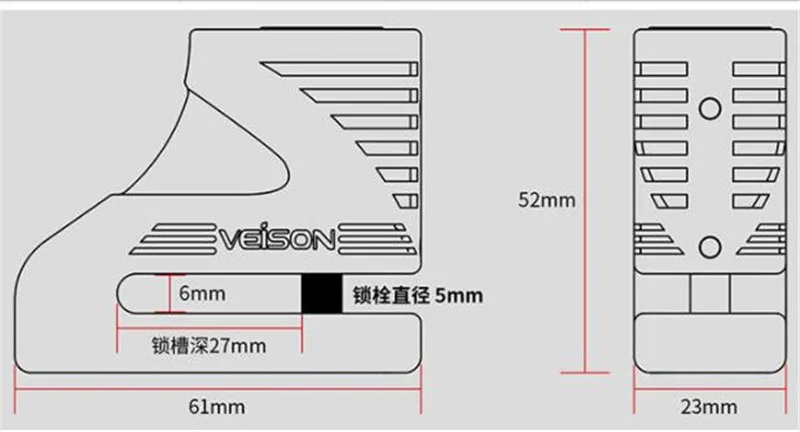 VEISON мотоциклетный замок для кражи велосипеда Pretection тормозной мото замки