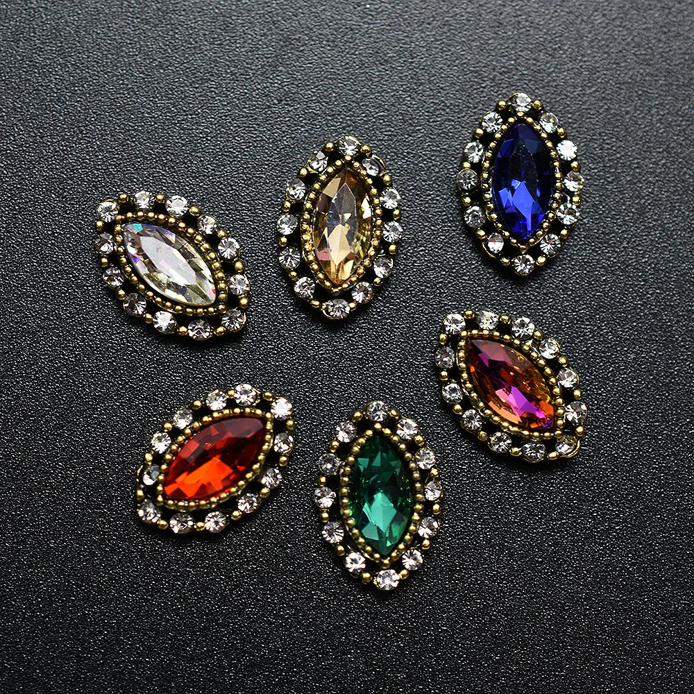 Стразы для ногтей с кристаллами под древнее золото 10 шт./лот | Красота и здоровье