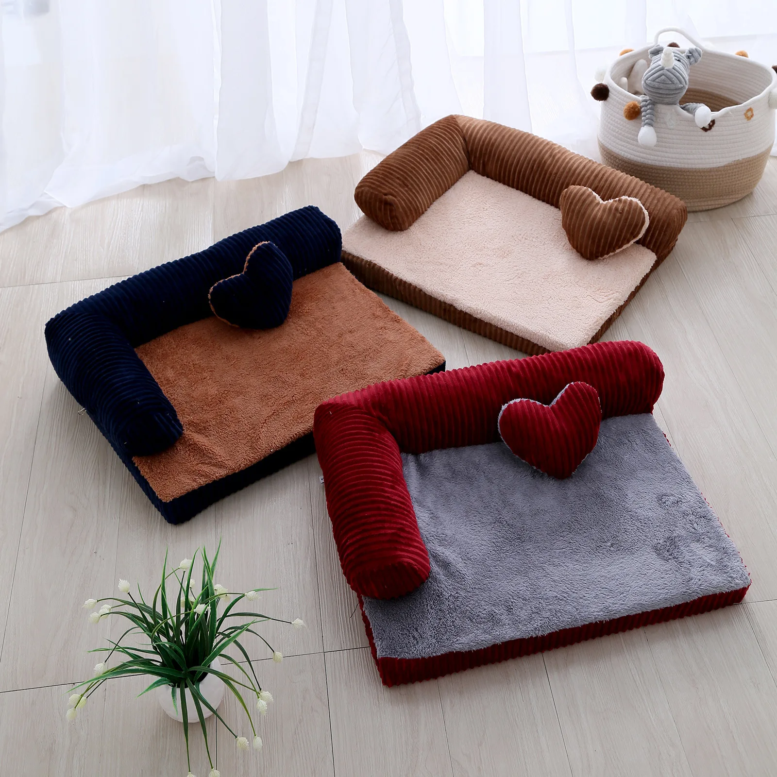 

Ортопедическая кровать для собаки, диван для отдыха, съемный чехол, 100% замшевый матрас, пена с памятью, Премиум престижная версия с поддержк...