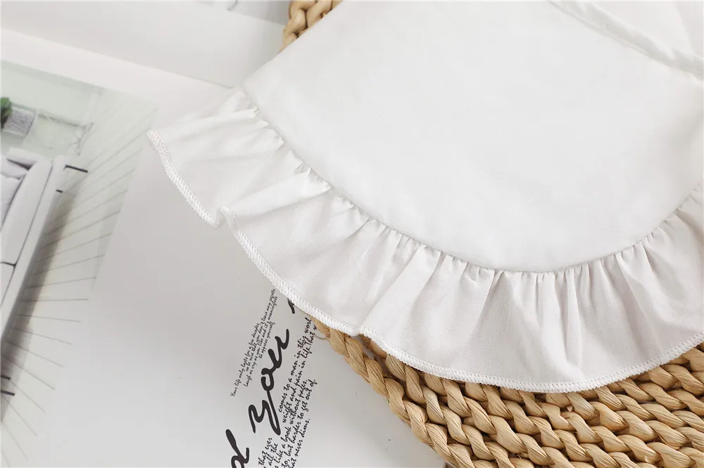 Linbaiway белый хлопок Ложные воротнички для женское платье Без застежки Съемный