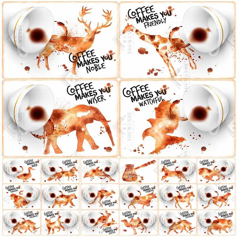

Coffee Tin Sign Retro Metal Posters Plaque Metal Vintage Wall Decor Kitchen Coffee Corner Bar Restaurant Cafe Home Decoration
