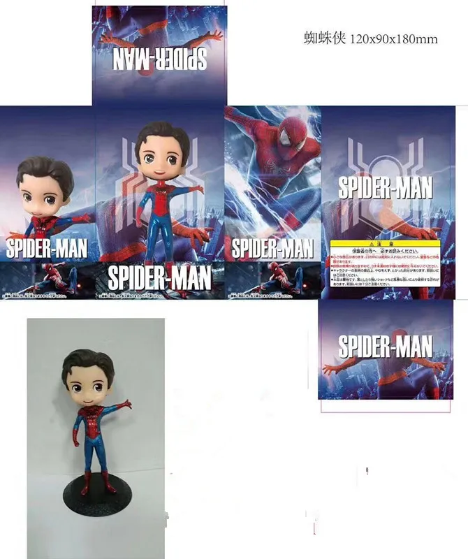12 см Мстители Infinity War QPosket большие глаза железный человек Человек паук фигурка ПВХ
