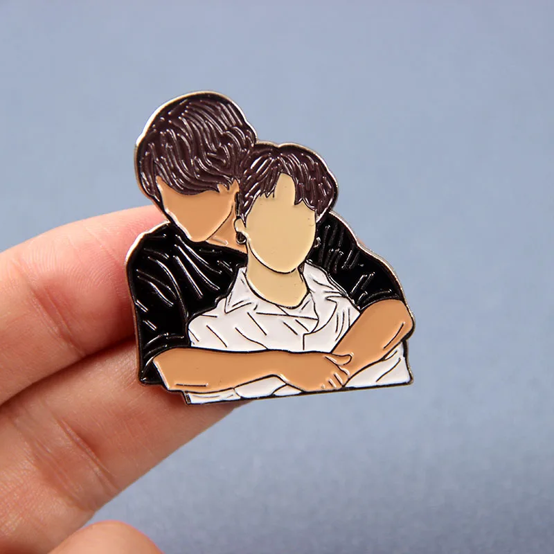 K-pop Band Sweet Jinmin Hugging GAY LGBTQ Pride Enamel Brooch Pin Hat Bag Collar Lapel Pins Badges Fashion Jewelry Accessories | Украшения