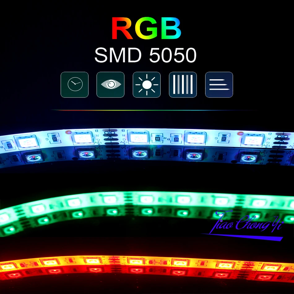 

DC5V 5050 30led/m RGB Change Color LED strip light+24key IR Bluetooth controller For TV Backlight APP Remote Home Decoration