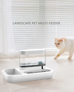 Feeder for cats water fountain Zen Designed bowls and drinkers comedero high Anti-tipping High capacity Bowl for cat food