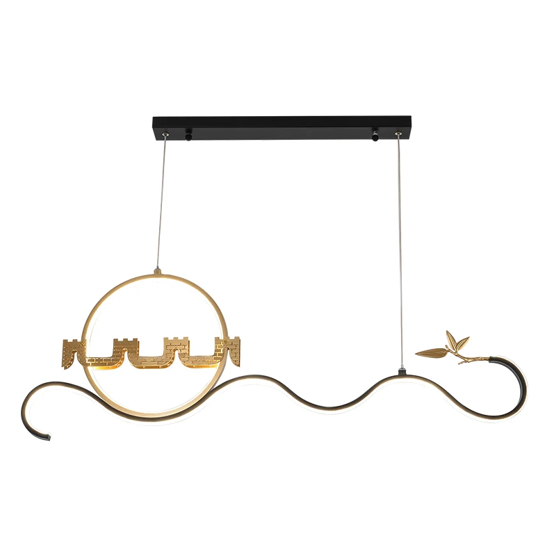 

New Chinese Long Pendant Lamp Zen Modern Simple Creative Personality Restaurant Tea Rooms Study Room Lamps Home Decor Lights