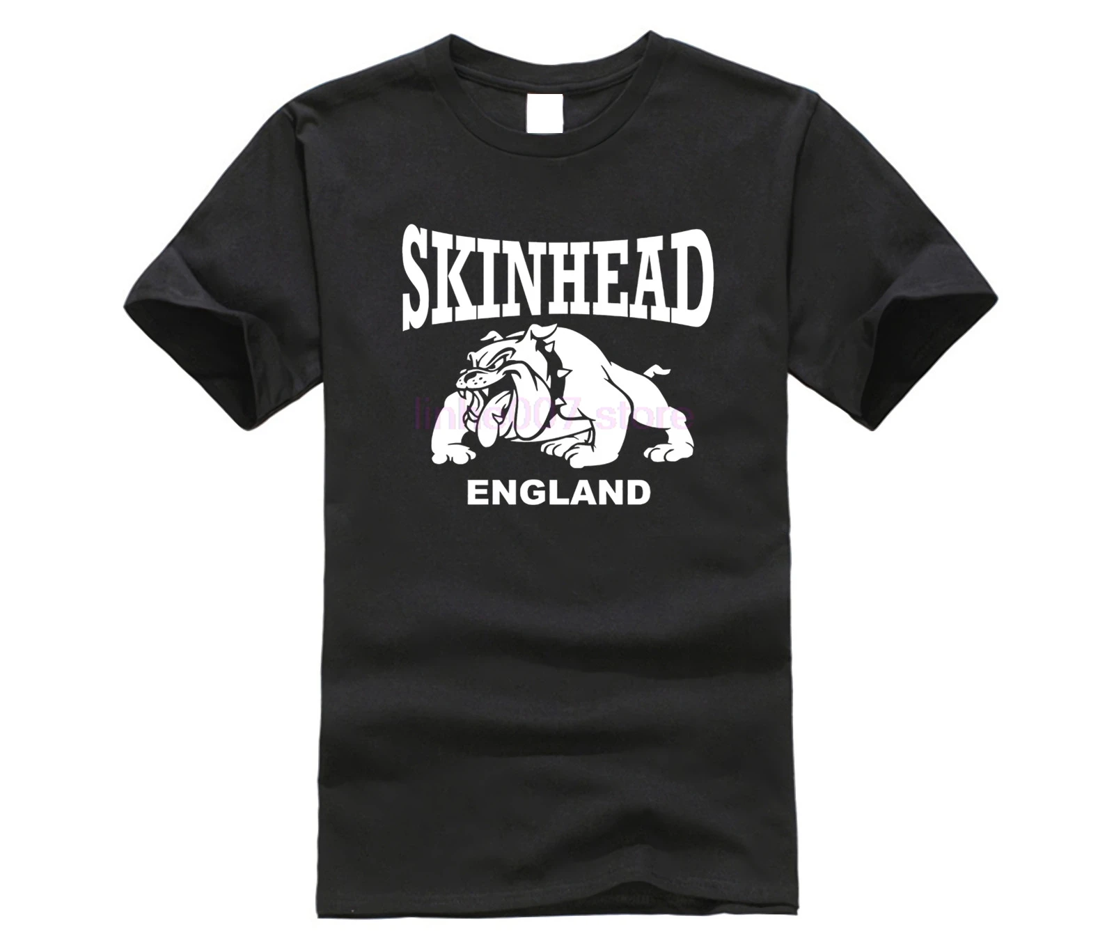Мужская футболка с надписью Skinhead черная в английском стиле лето 2019 | одежда
