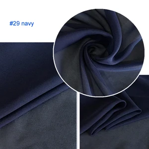 29 navy 100 см* 114 см гладкий шелк материал Жоржет прозрачные ткани платье Шарфы материал шелк шифон - Цвет: 29 navy