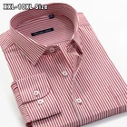 Рубашка мужская с длинным рукавом, хлопок, свободная деловая офисная Повседневная в полоску, классическая одежда, розовый цвет, 8XL9XL10XL