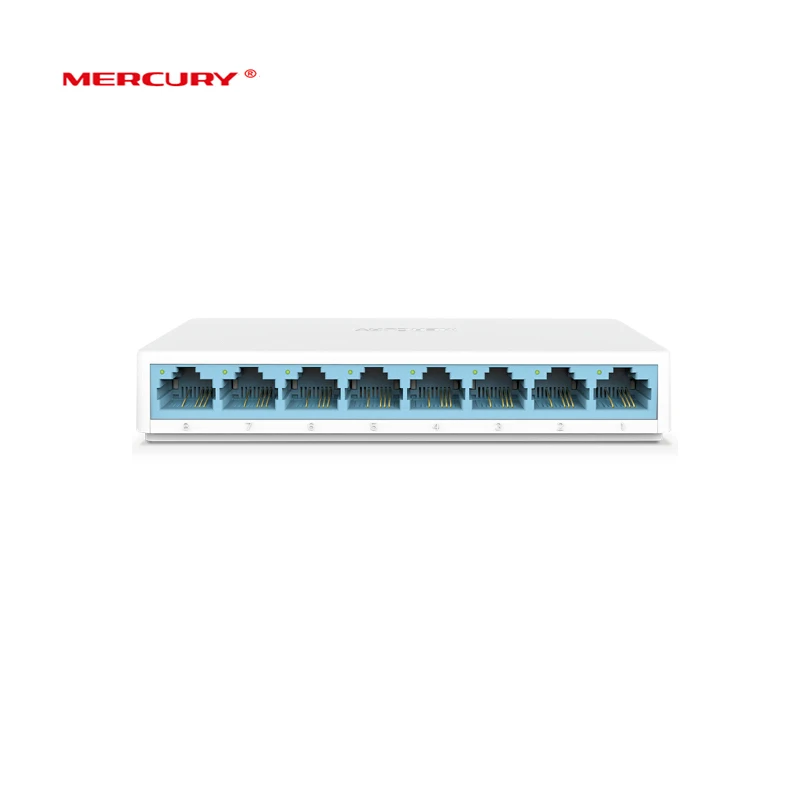 Сетевой коммутатор MERCURY Mini S108C настольный с 8 портами RJ45 10/100 Мбит/с|Сетевые