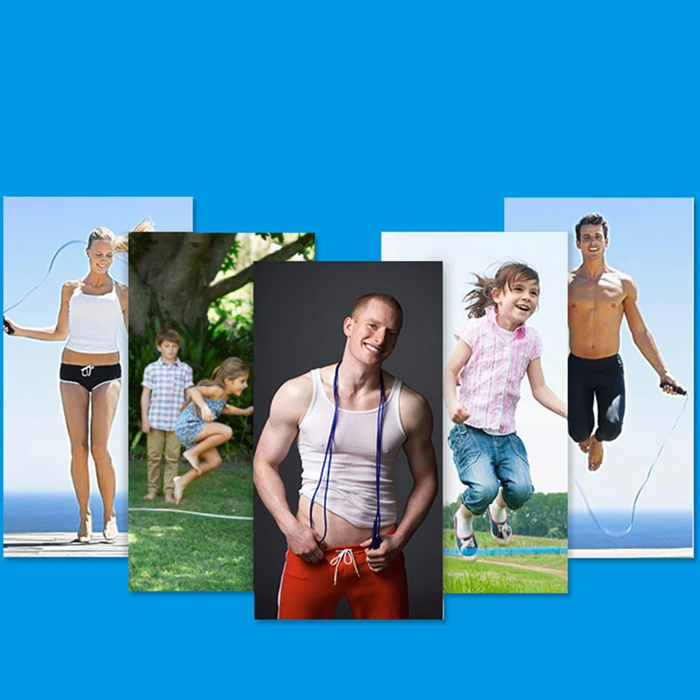 

Colorful Adjustable Sponge Handle Skipping Rope Sport Students Training Fitness Examination Count Jump Ropes Unisex