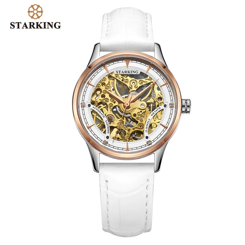 AL0185RL11 STARKING часы для женщин бренд класса люкс автоматические женские часы механические золотой скелет женские часы Relogios наручные часы для женщин подарок - Цвет: AL0185RL11