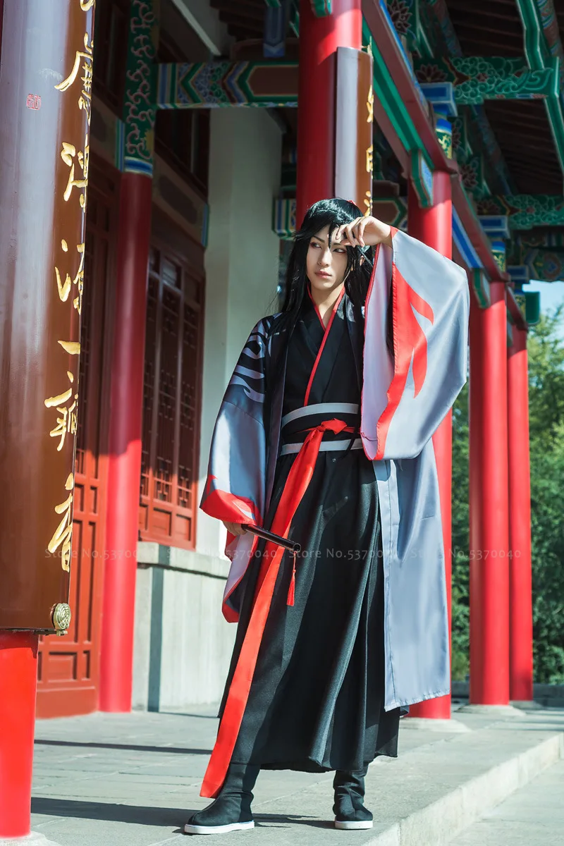 Женское платье МО дао ZU Ши Аниме косплей костюмы парик волосы Вэй усян ботинки