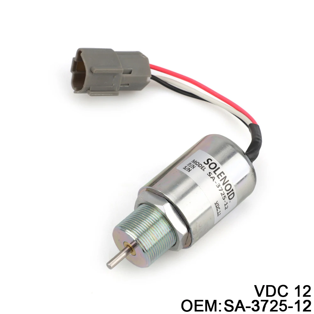 

12V 24V Diesel Engine Parts Generator Fuel Stop Solenoid Shut Off Valves Shutdown SA-3725-12V SA-3725-24V