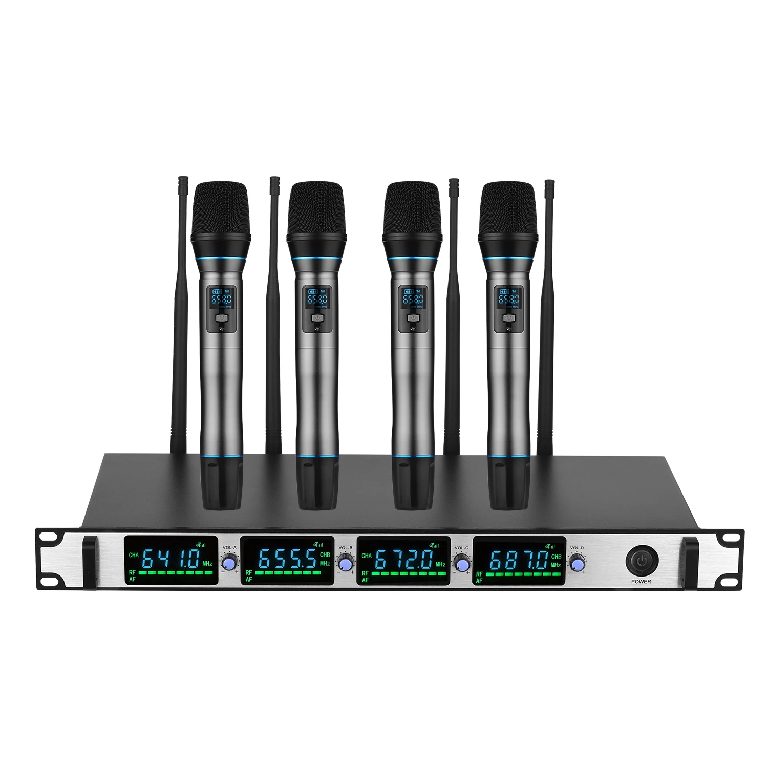 Профессиональная Беспроводная микрофонная система 4-канальный UHF беспроводной