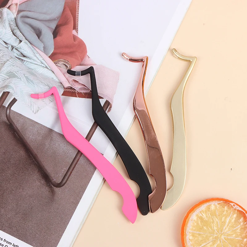 

1pc Stainless Steel Eyelash Extension Curler Nipper Clip Clamp Makeup Tools False Eyelash Tweezers False Eyelashes Applicator